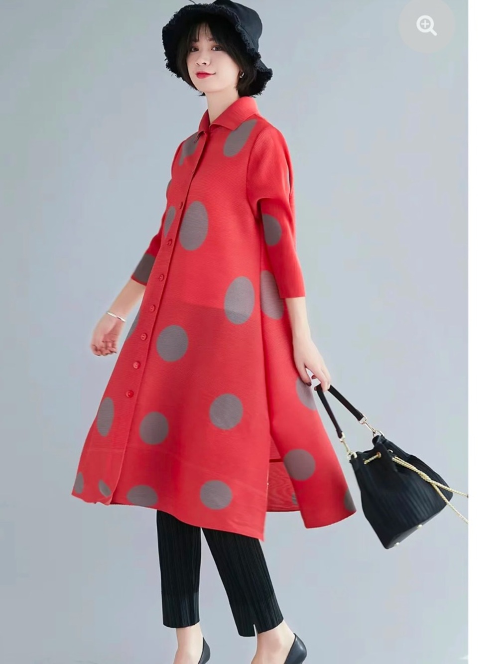 VANITE COUTURE Vanite Couture Coral polka dots dress